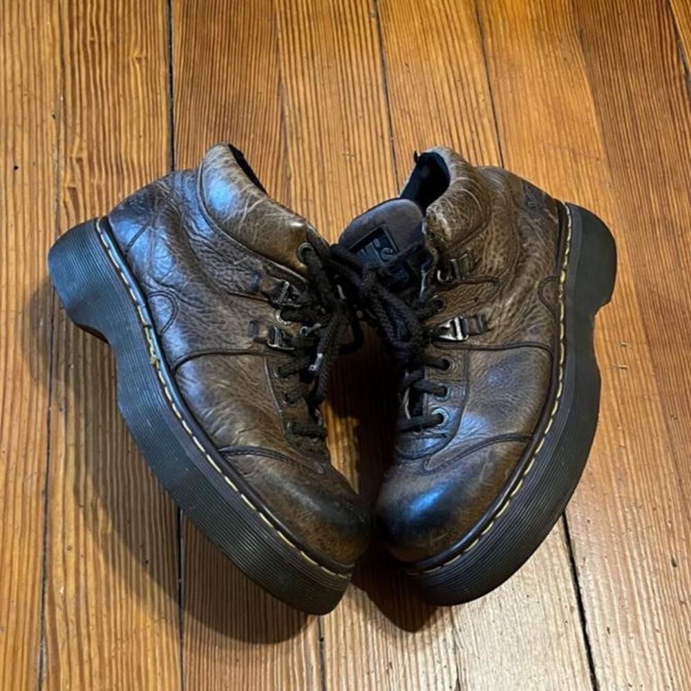 Dr-martens Men's Brown and Black Boots